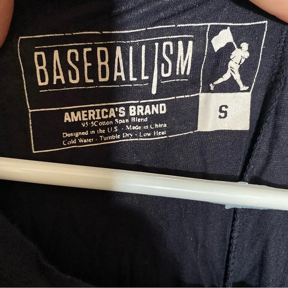 Baseballism Navy Blue America Baseball Seams Women's Tank Top Size Small - Picture 3 of 4